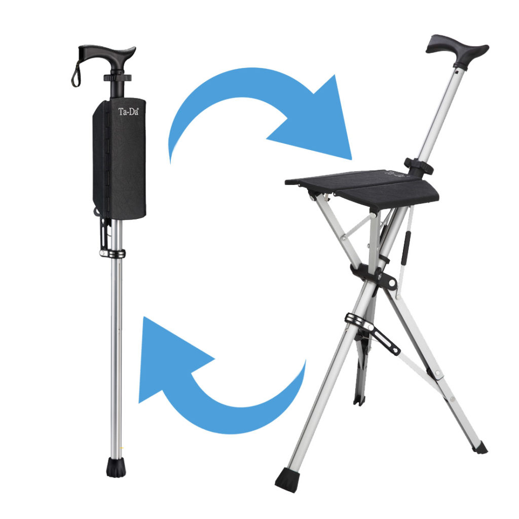 Ta-Da® Seat Stick / Chair Series I The Walking Stick That Converts To A Tripod Seat - Capacity 100 Kg N 15.7 stone - Image 10